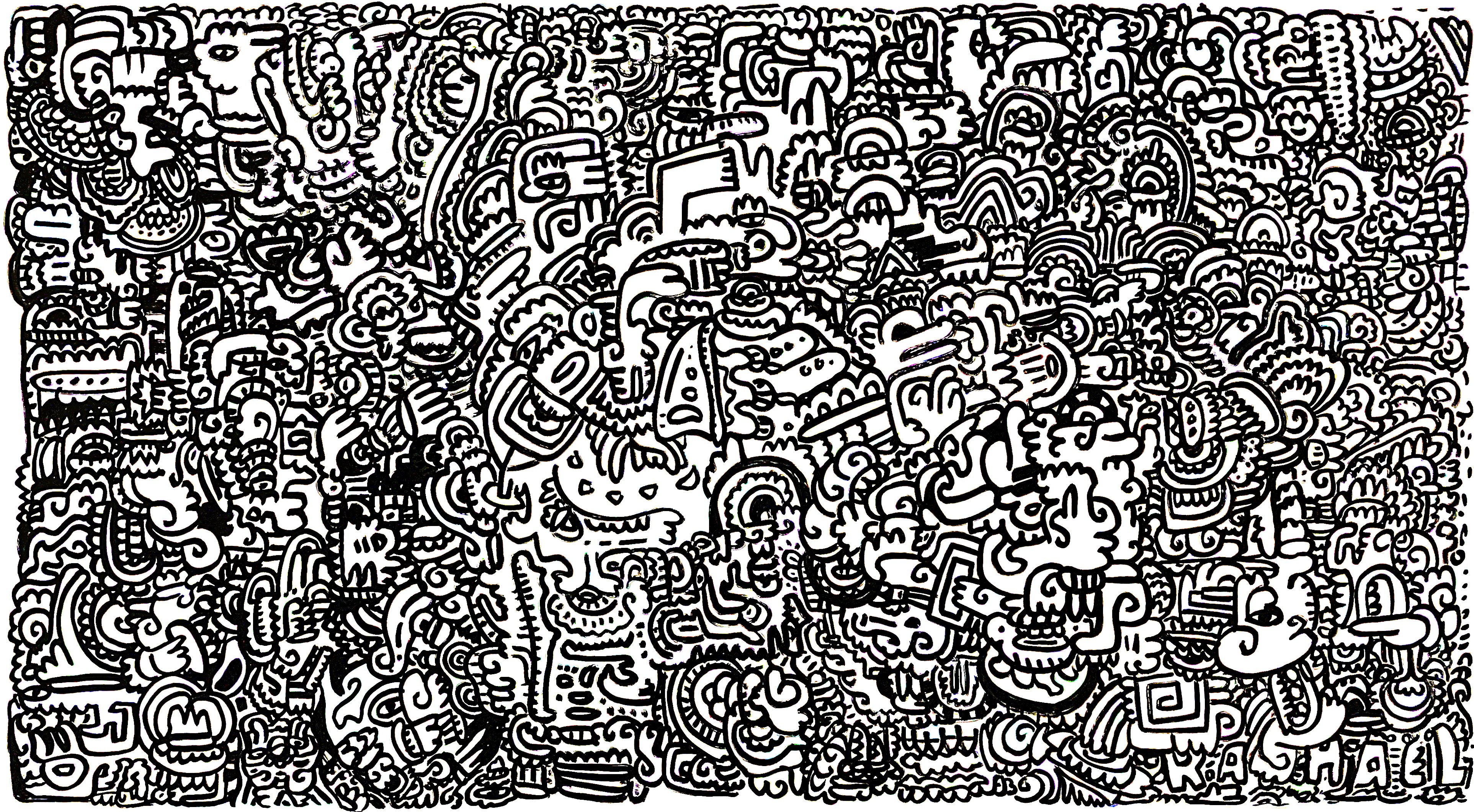 9 lumières, drawing artwork by Space Raphaël