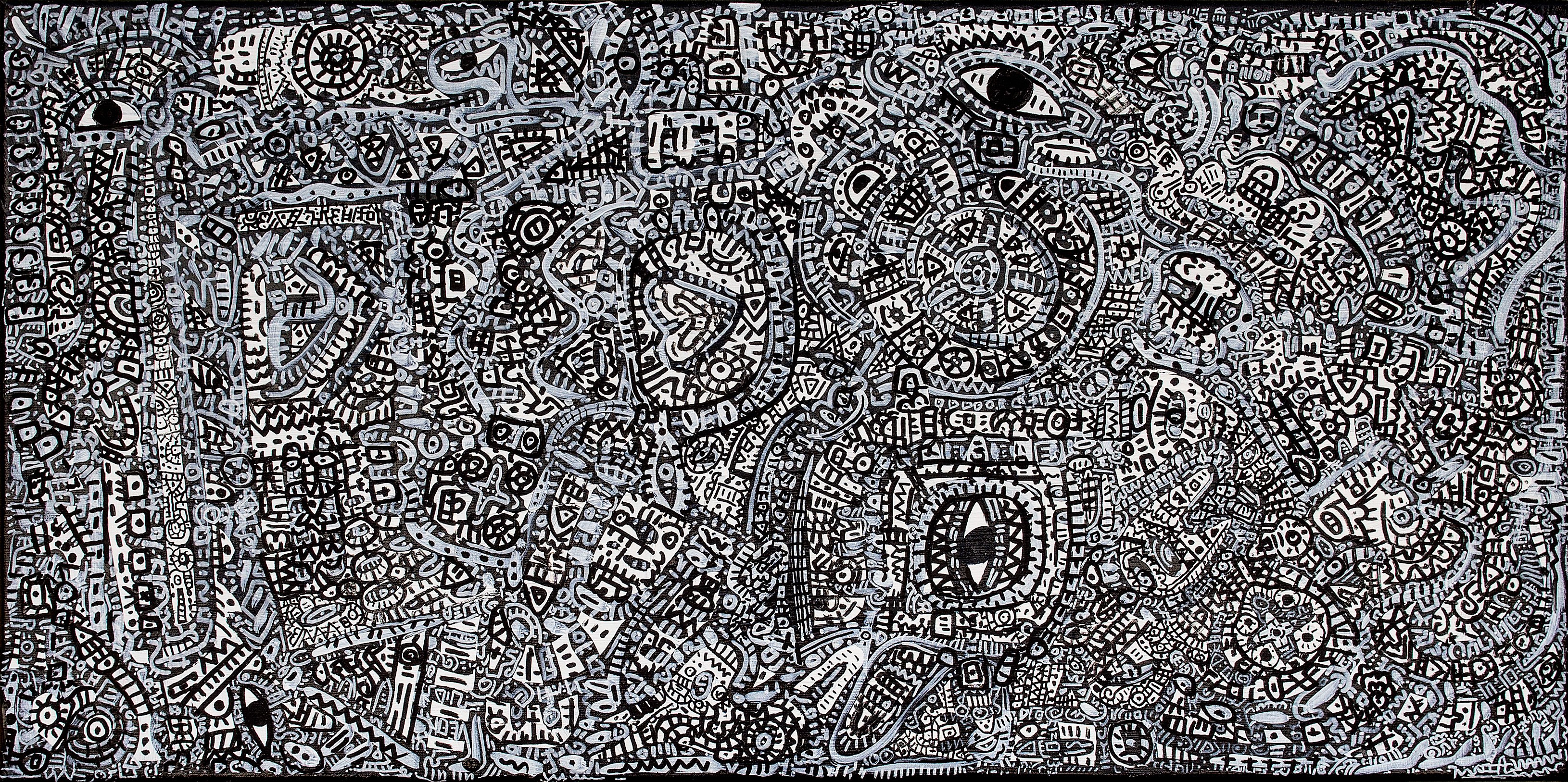 Attaque Apache, painting artwork by Space Raphaël
