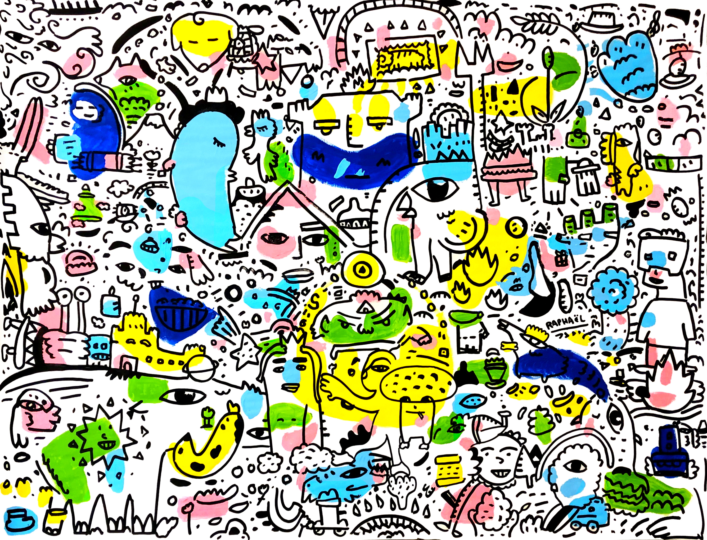 Caramel Prisoner, drawing artwork by Space Raphaël