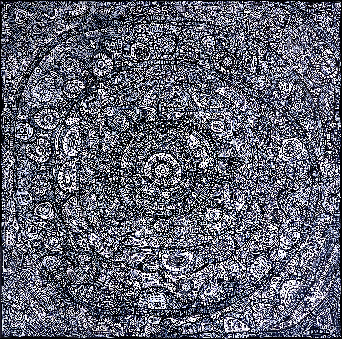 Cycle Initial, painting artwork by Space Raphaël