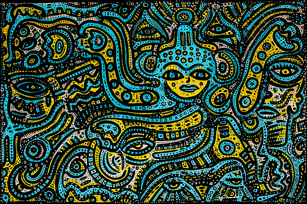 Destruction Divine (Parvati), painting artwork by Space Raphaël