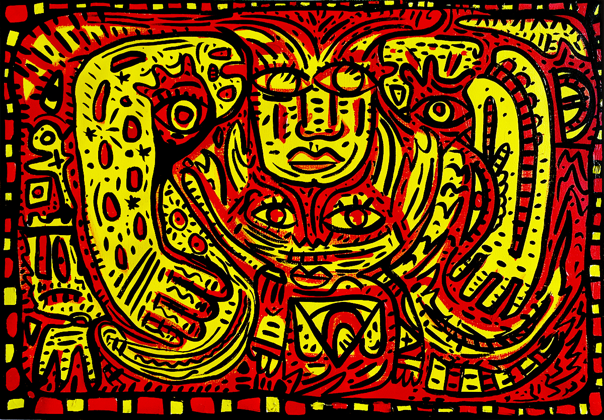 Feu mercurien, painting artwork by Space Raphaël