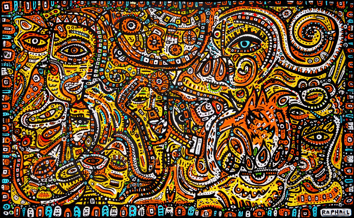 Fuego, painting artwork by Space Raphaël