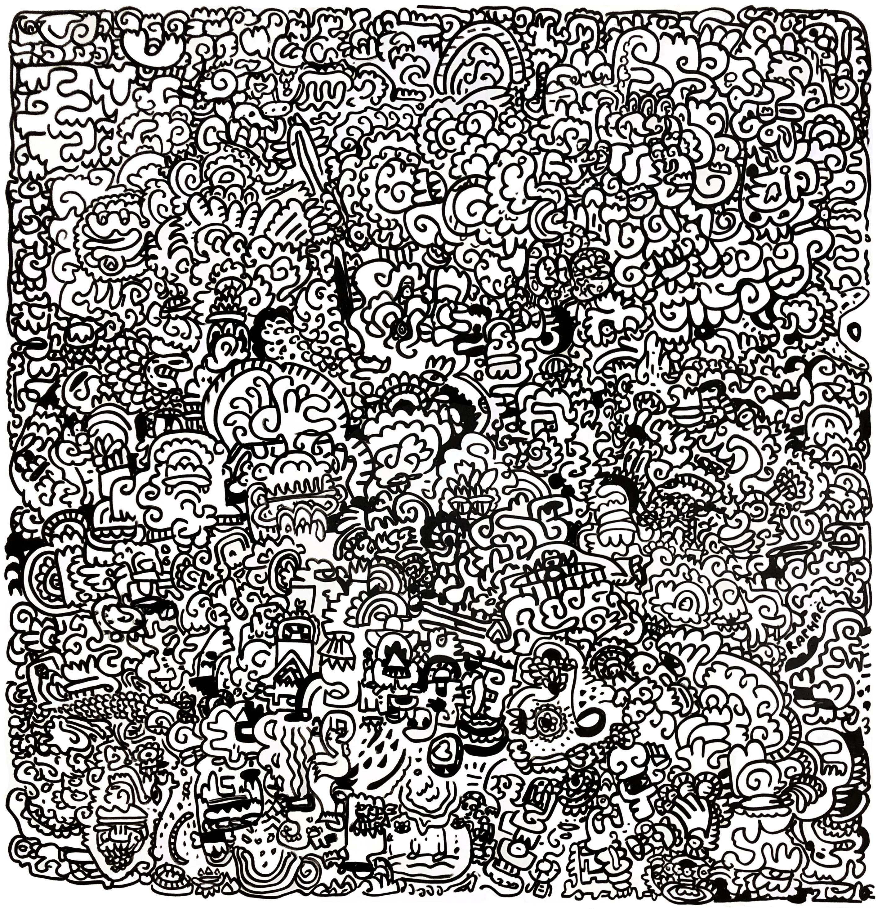 Hiko, drawing artwork by Space Raphaël