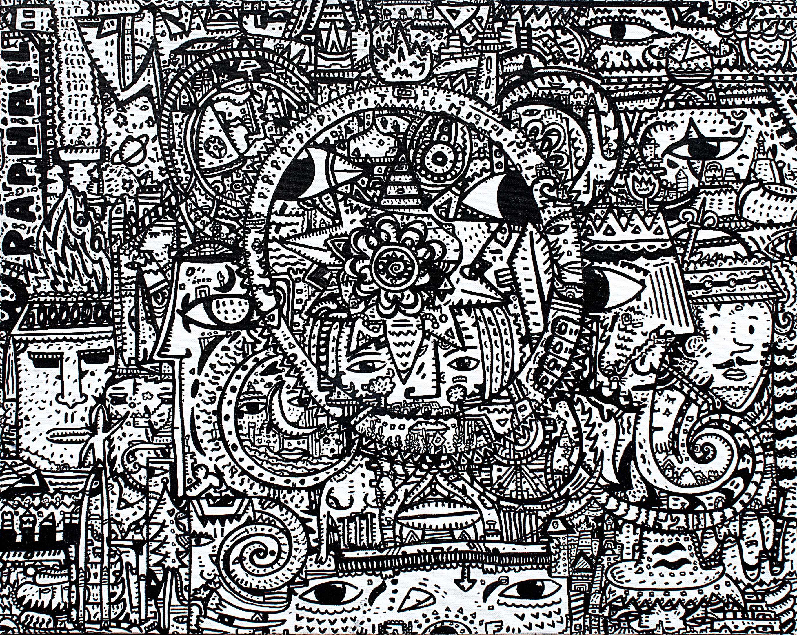La cité des rêves, painting artwork by Space Raphaël
