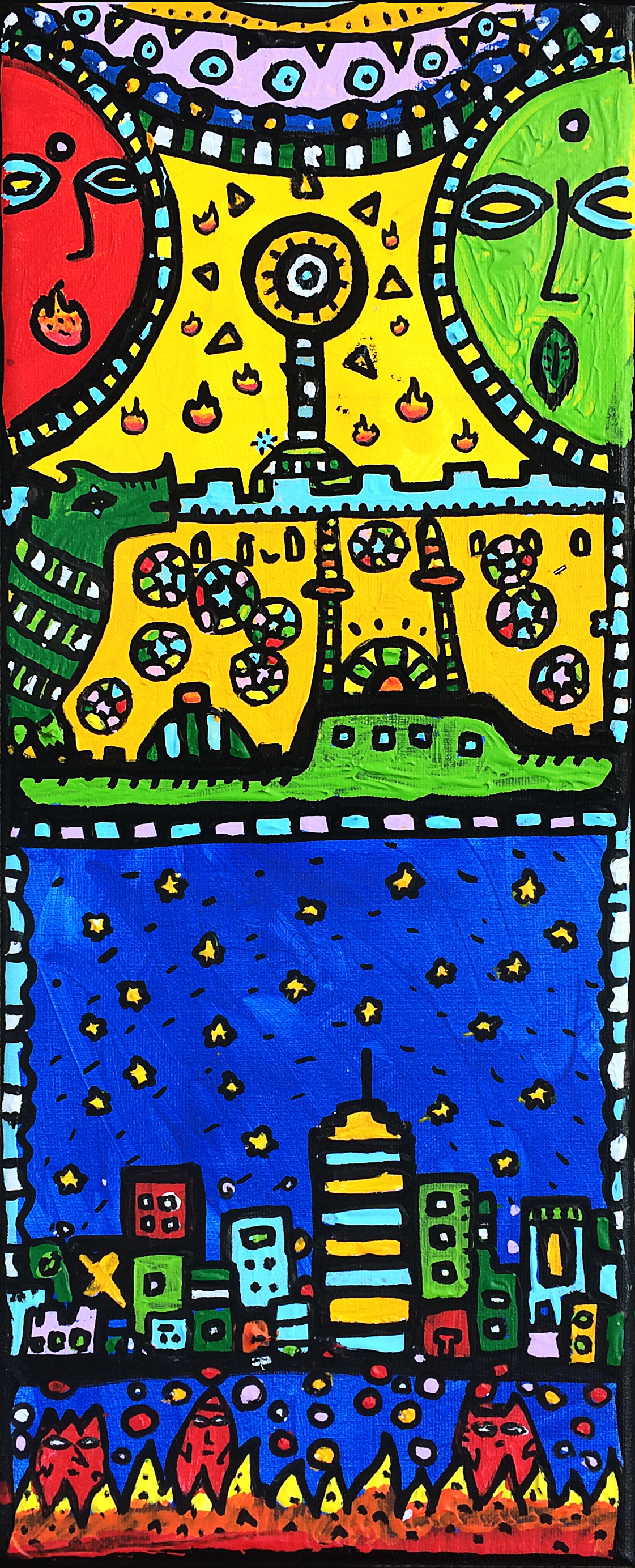 La Création, painting artwork by Space Raphaël