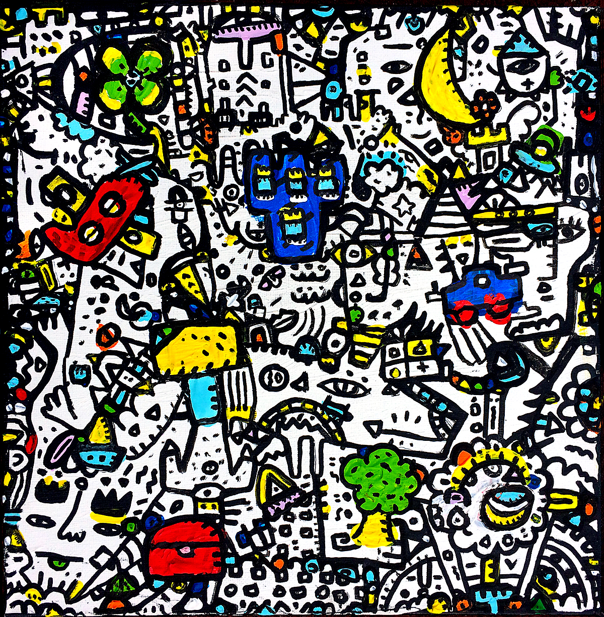 L'enfant soleil, painting artwork by Space Raphaël