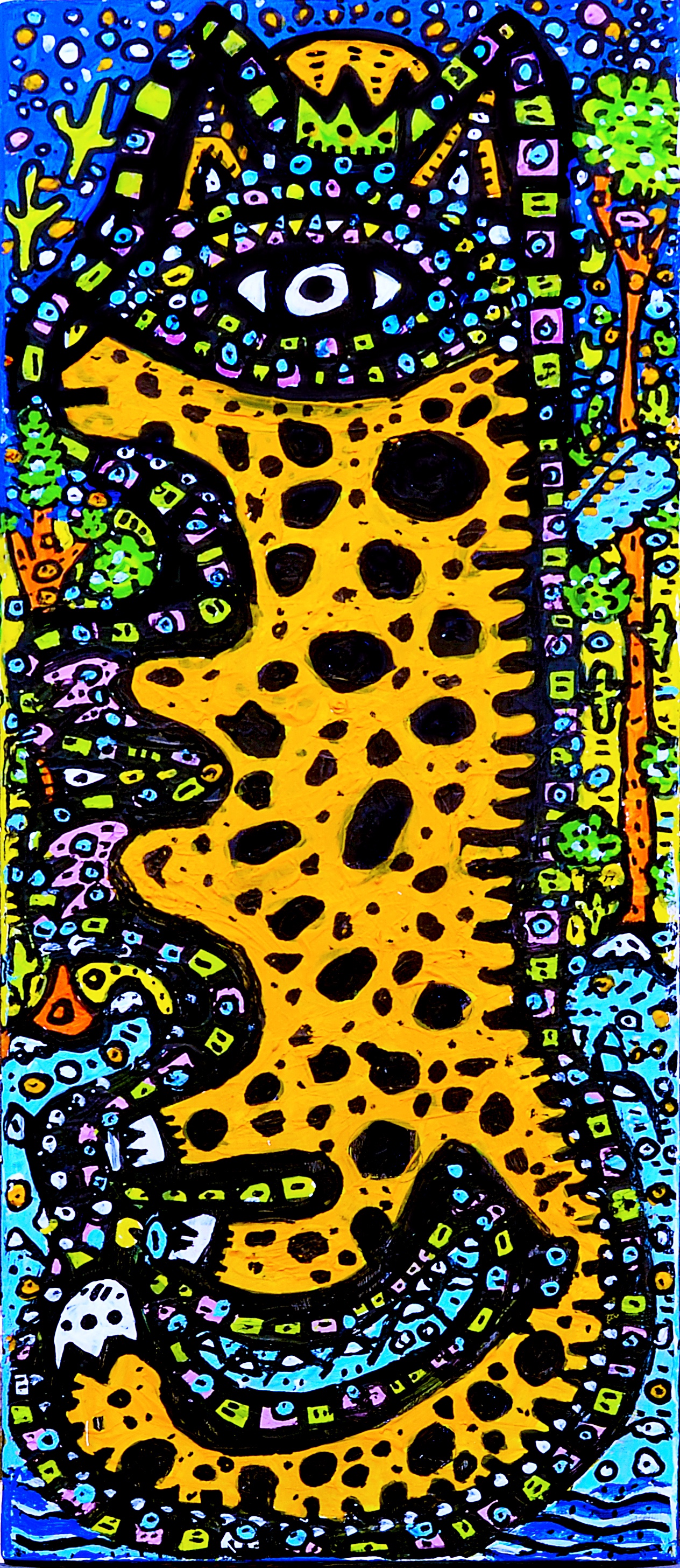 Léopard d'Arabie, painting artwork by Space Raphaël