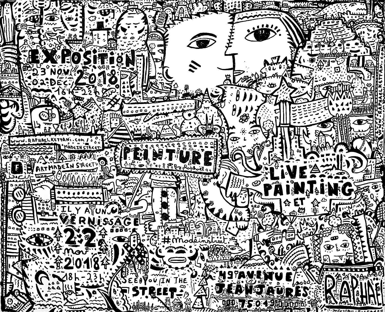 Les ailes du destin, painting artwork by Space Raphaël
