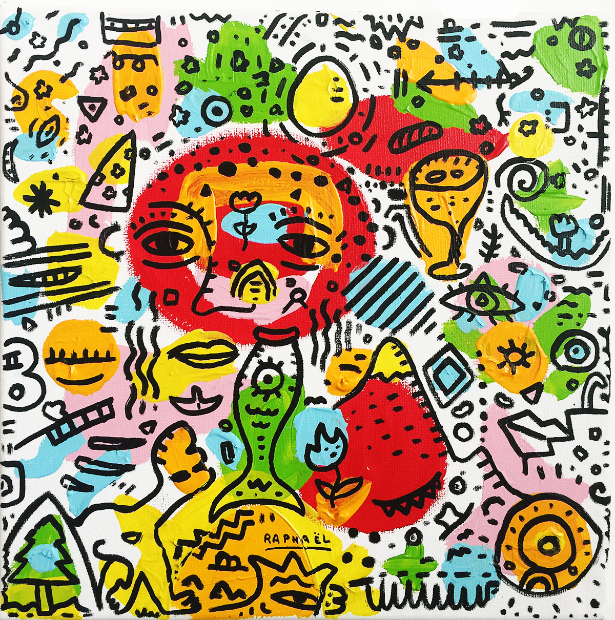 L'homme aux cent visions, painting artwork by Space Raphaël