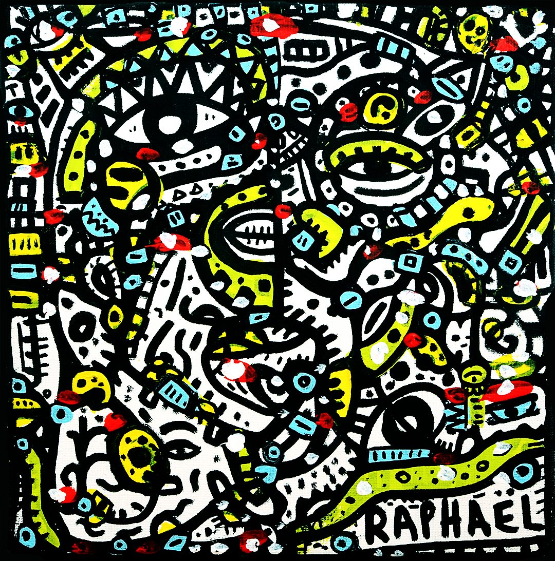 L'homme sans soif, painting artwork by Space Raphaël