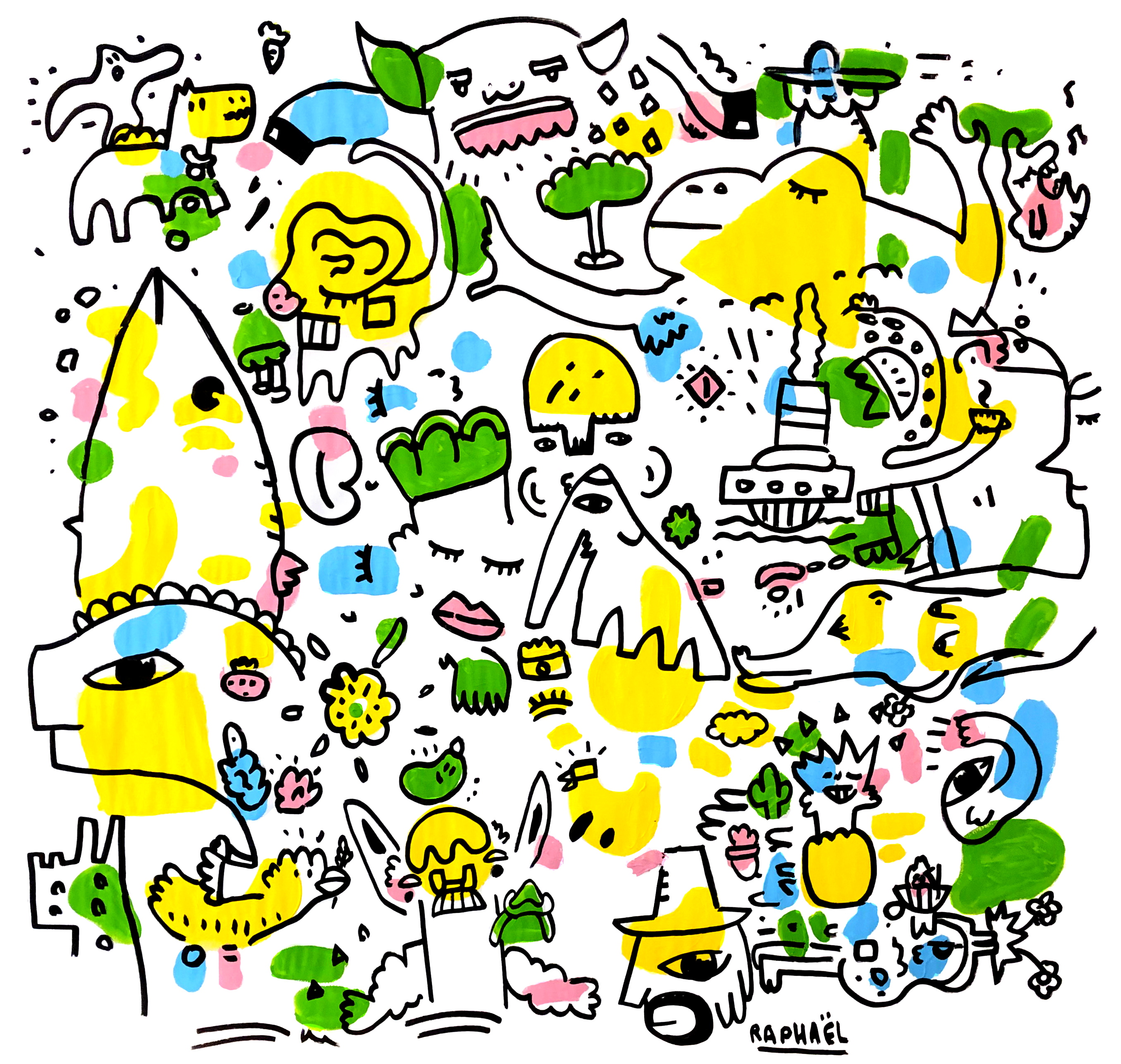 Love destination, drawing artwork by Space Raphaël