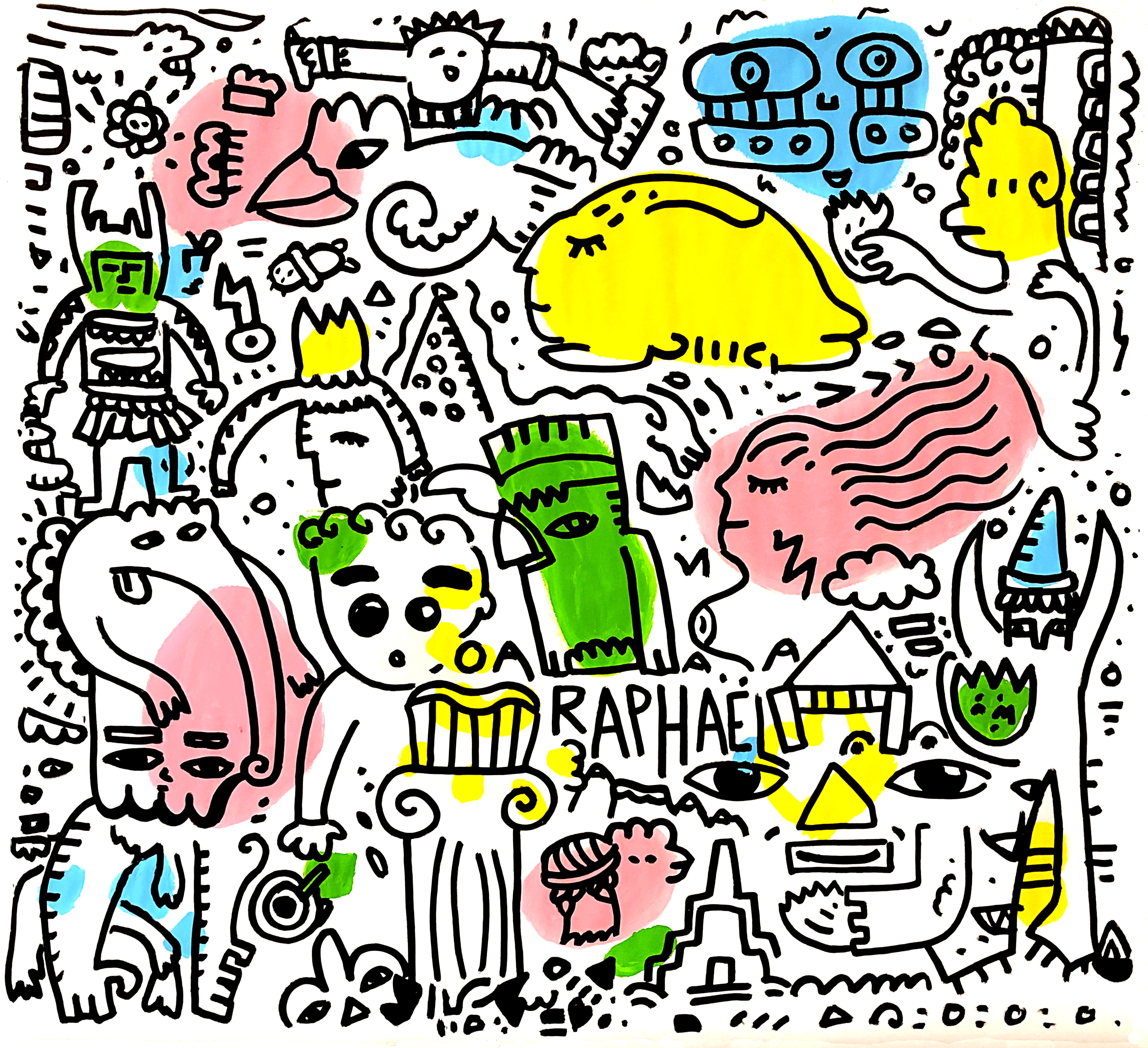 NonNonba, drawing artwork by Space Raphaël