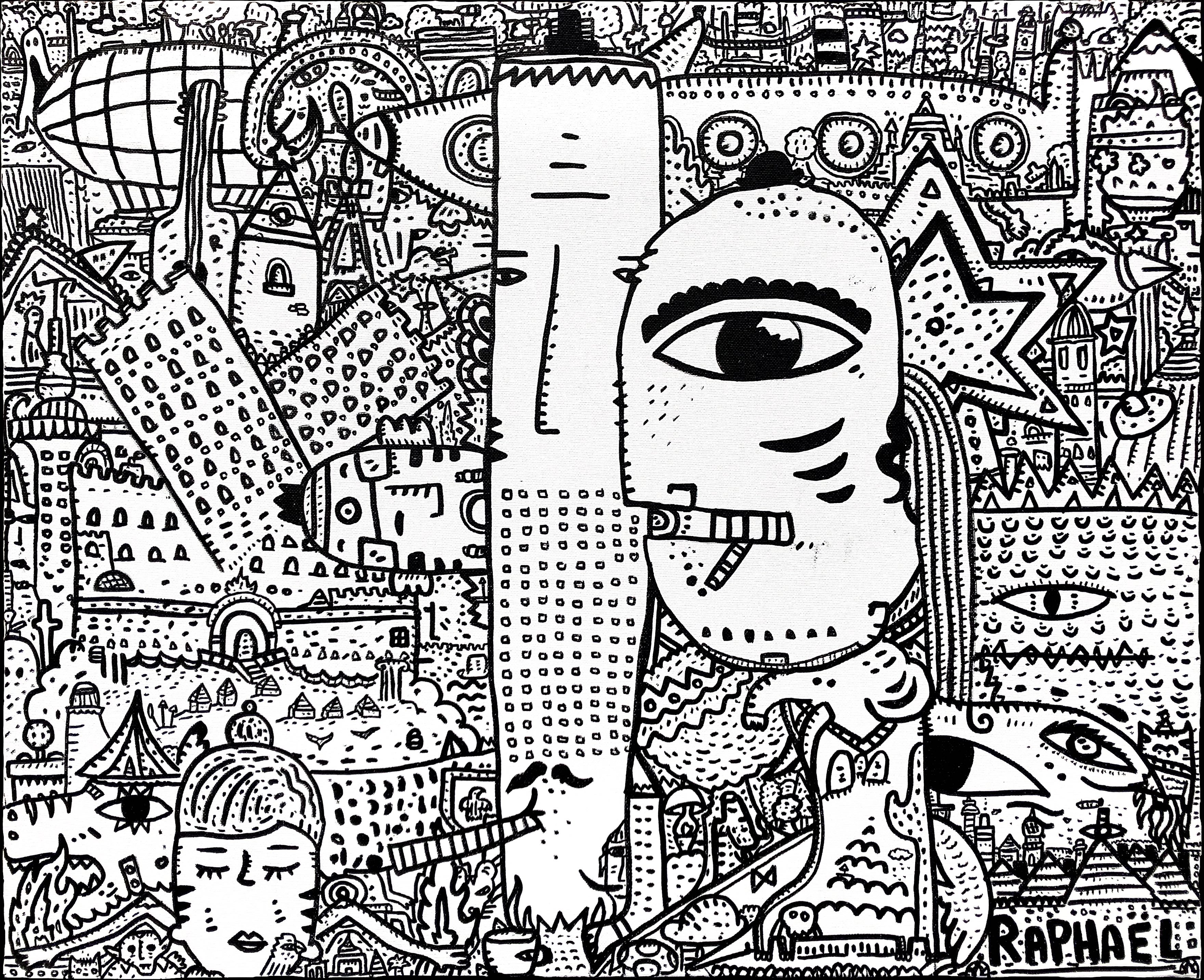 Nouveau Monde, painting artwork by Space Raphaël