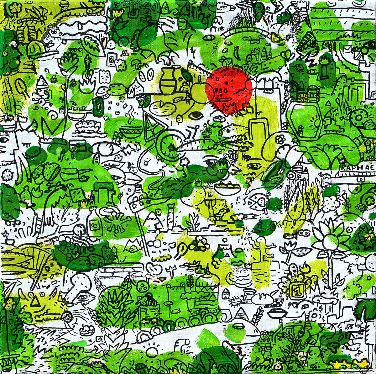 Oglala, painting artwork by Space Raphaël