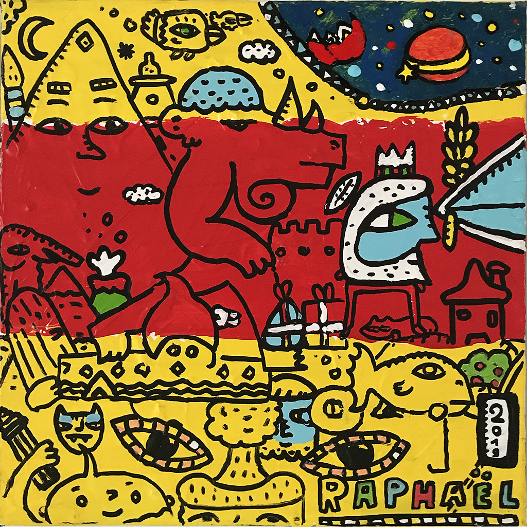 Rhino, painting artwork by Space Raphaël