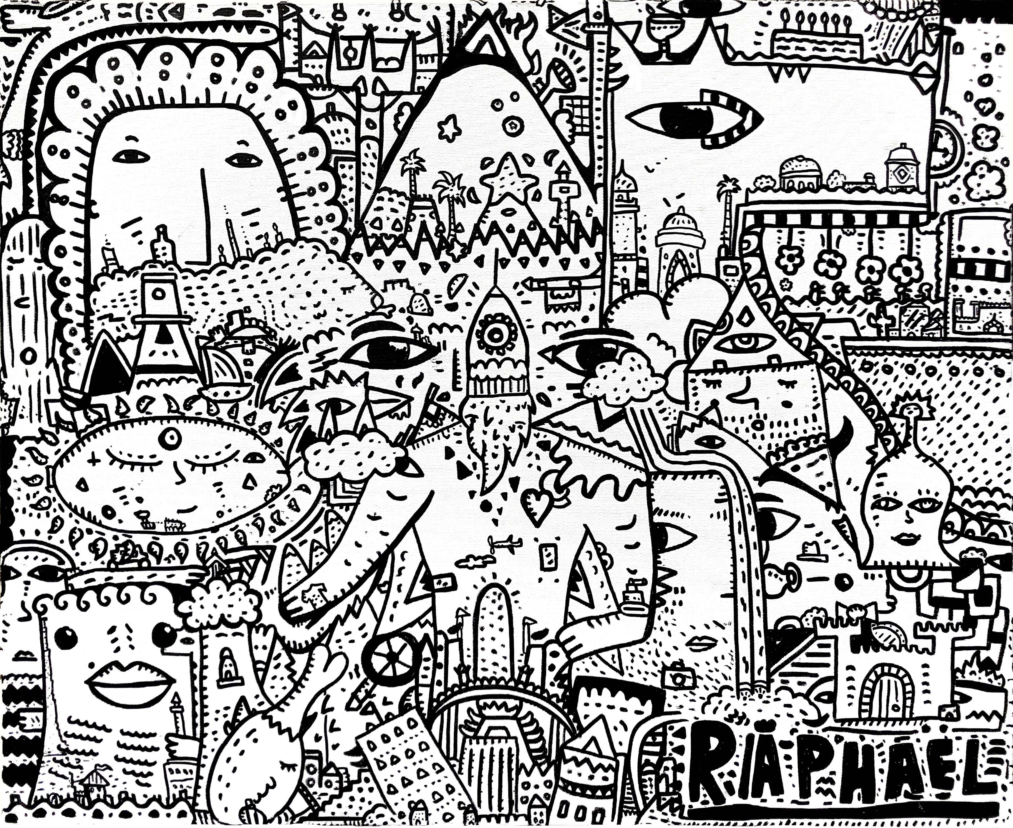 Roma Afrika, painting artwork by Space Raphaël
