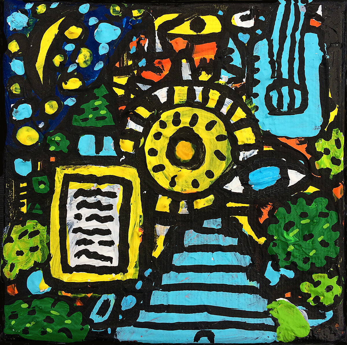 Les Savoirs du Soleil, painting artwork by Space Raphaël