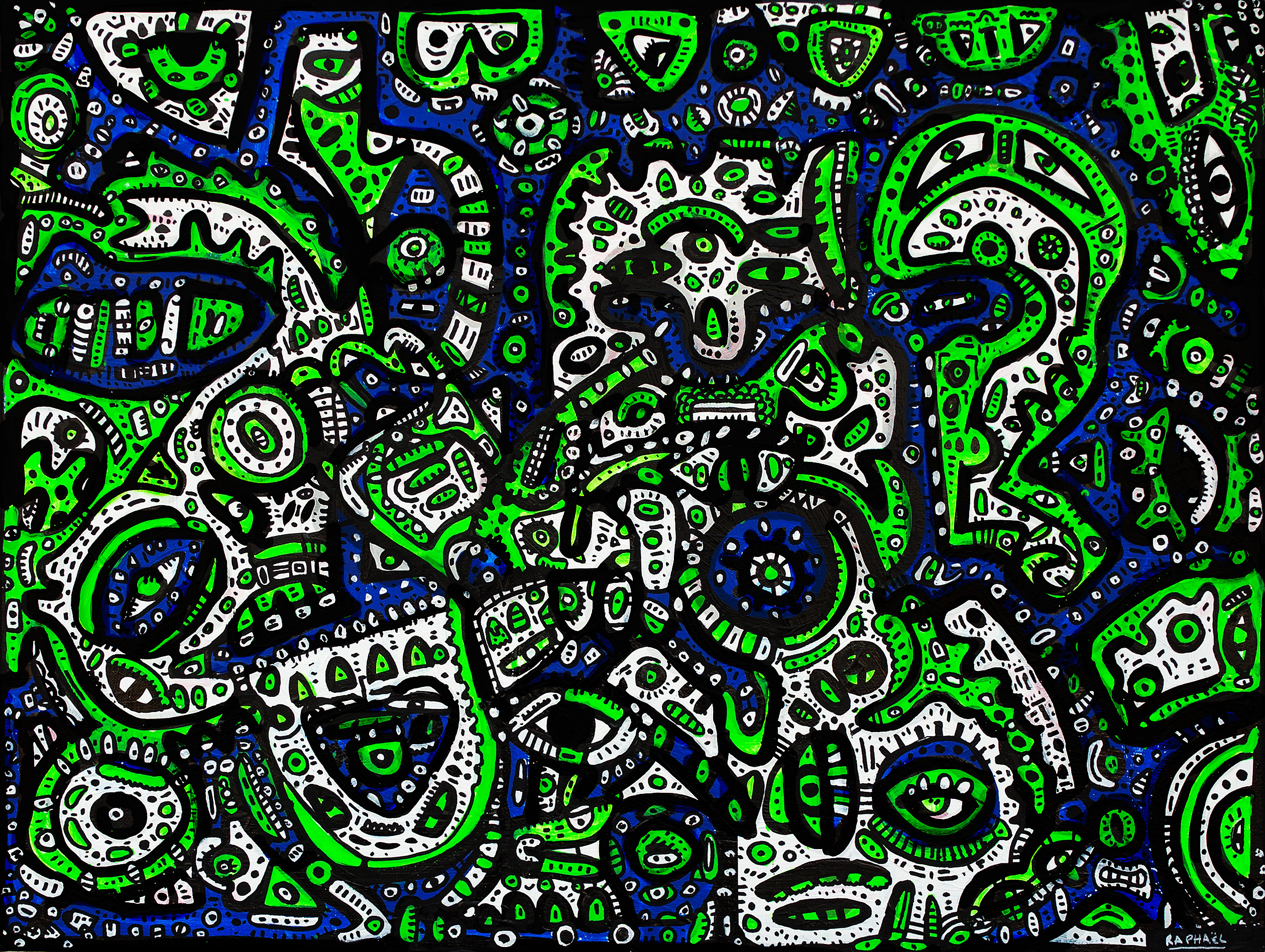 Space Invader, painting artwork by Space Raphaël