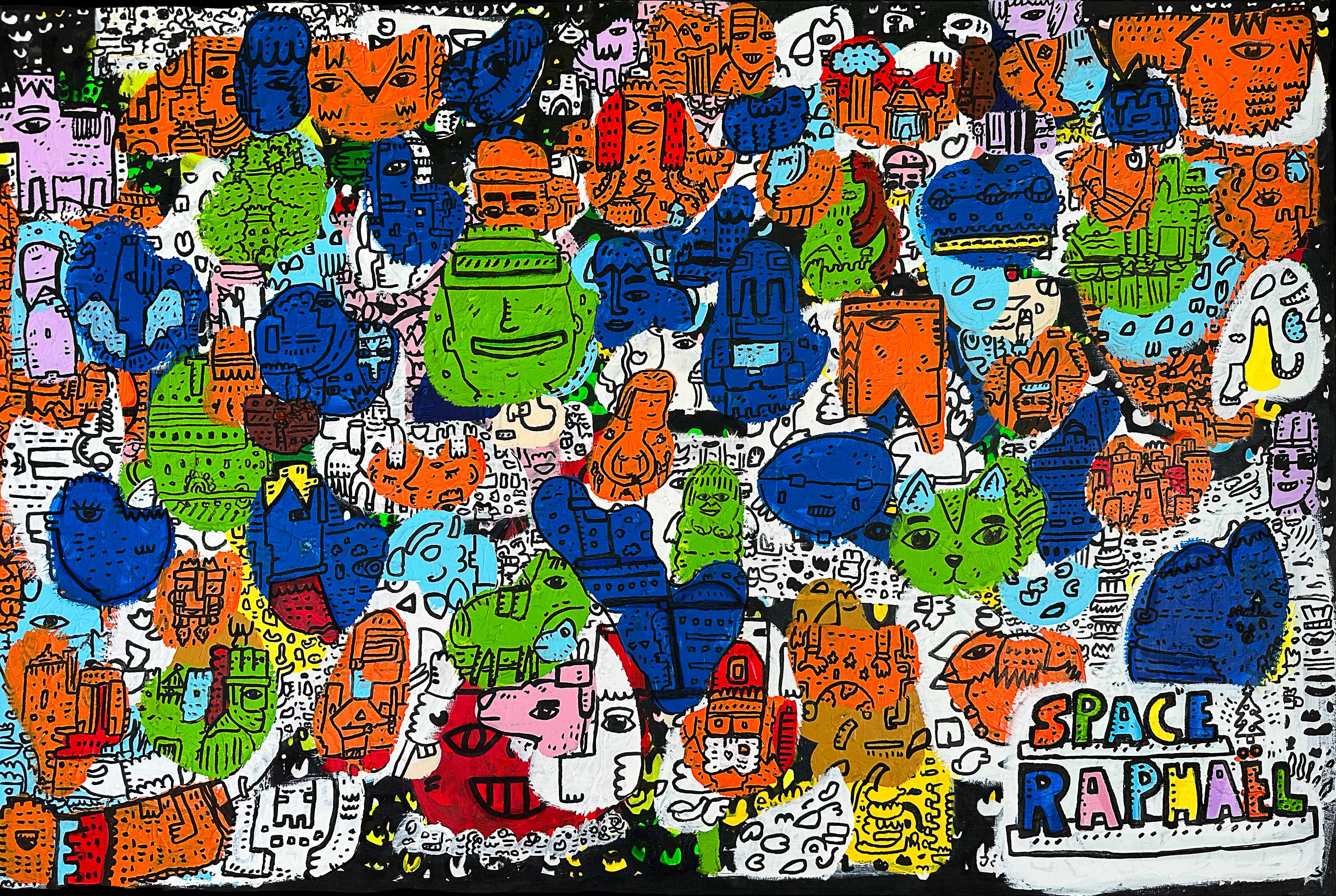 Spark Night, painting artwork by Space Raphaël