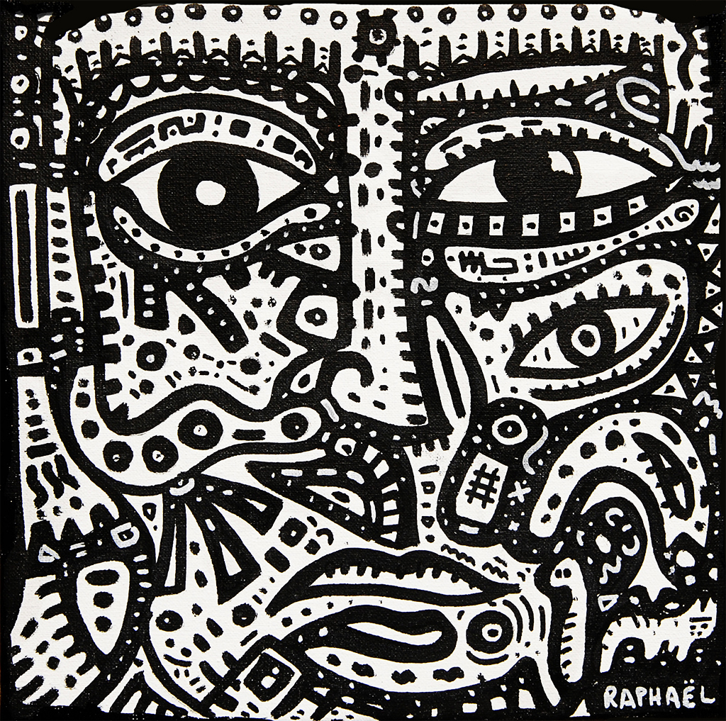 Tête d'homme, painting artwork by Space Raphaël