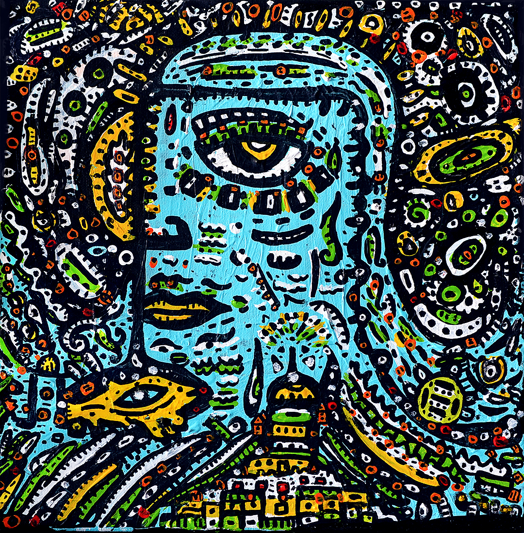 Vishnu, painting artwork by Space Raphaël