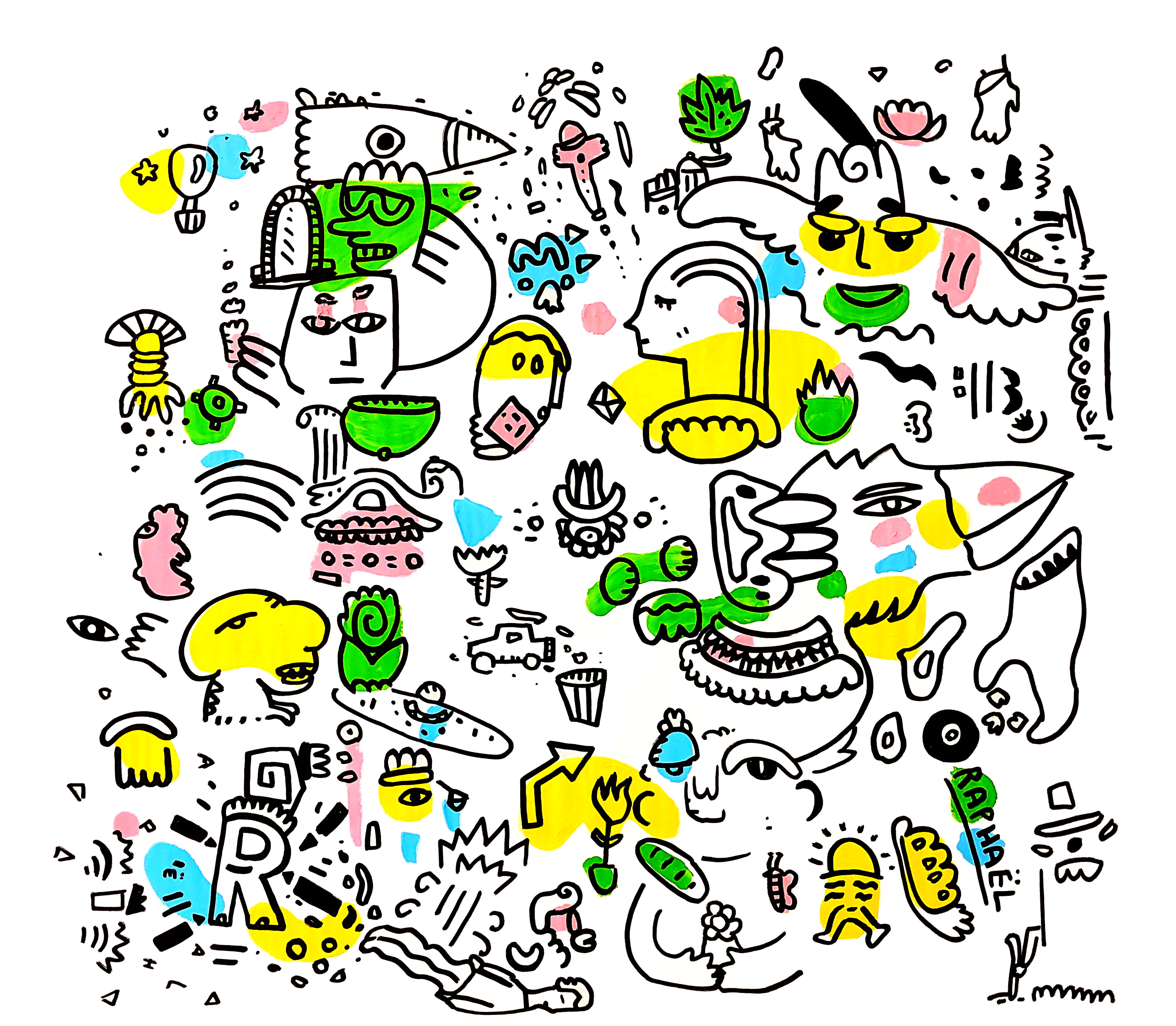 Zanzigal, drawing artwork by Space Raphaël